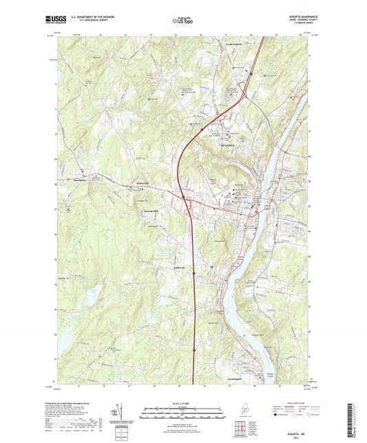 Augusta Maine US Topo Map Image