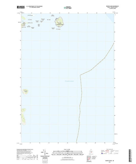 Baker Island Maine US Topo Map Image