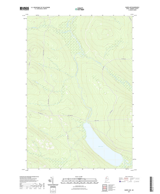 Baker Lake Maine US Topo Map Image