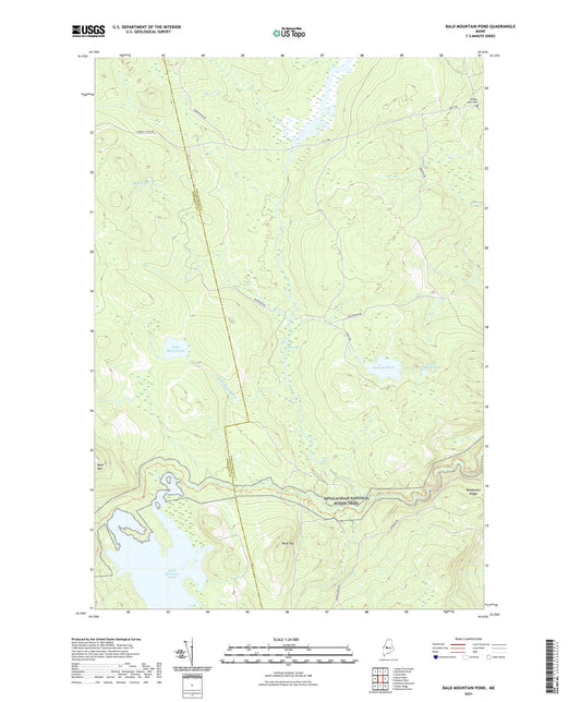 Bald Mountain Pond Maine US Topo Map Image