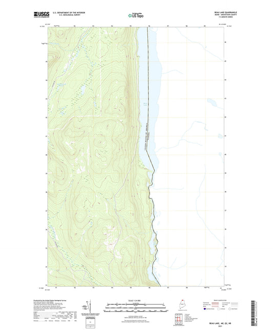 Beau Lake Maine US Topo Map Image