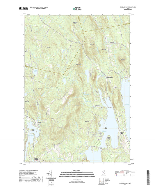 Belgrade Lakes Maine US Topo Map Image