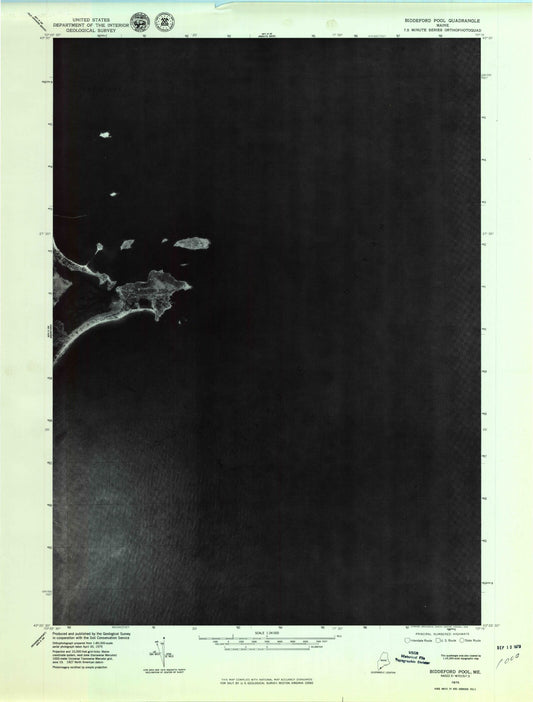 Classic USGS Biddeford Pool Maine 7.5'x7.5' Topo Map Image