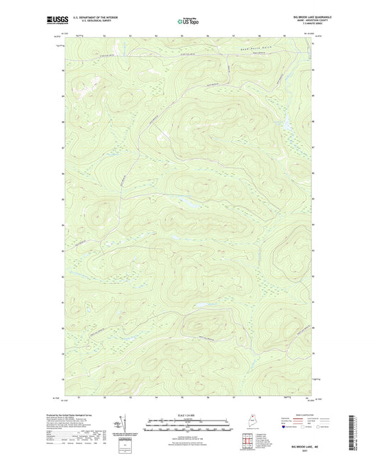 Big Brook Lake Maine US Topo Map Image