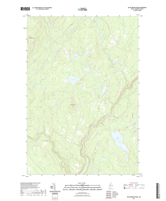 Black Brook Pond Maine US Topo Map Image
