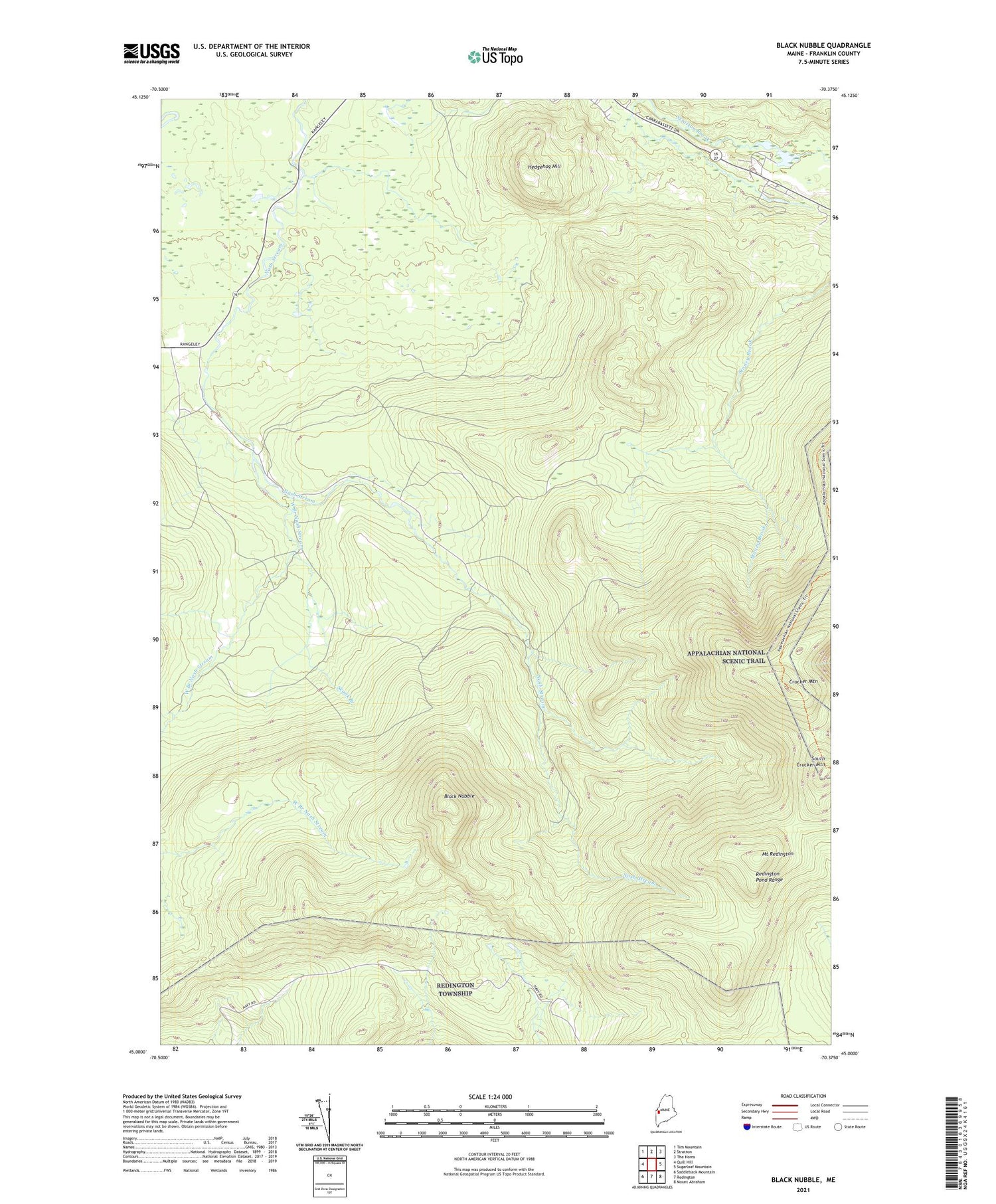 Black Nubble Maine US Topo Map Image