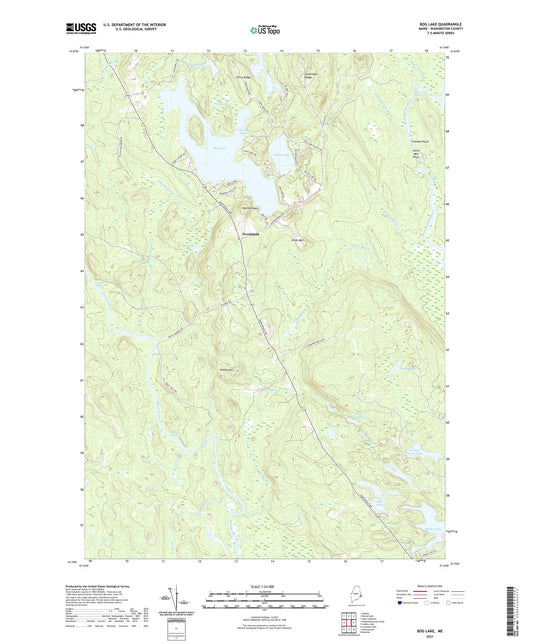 Bog Lake Maine US Topo Map Image