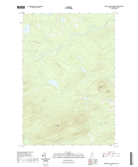 Boundary Bald Mountain Maine US Topo Map Image