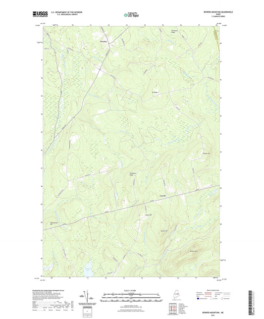 Bowers Mountain Maine US Topo Map Image