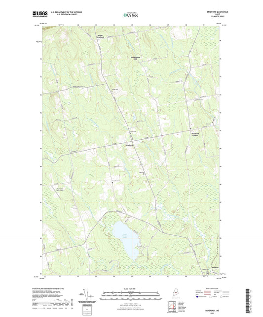 Bradford Maine US Topo Map Image