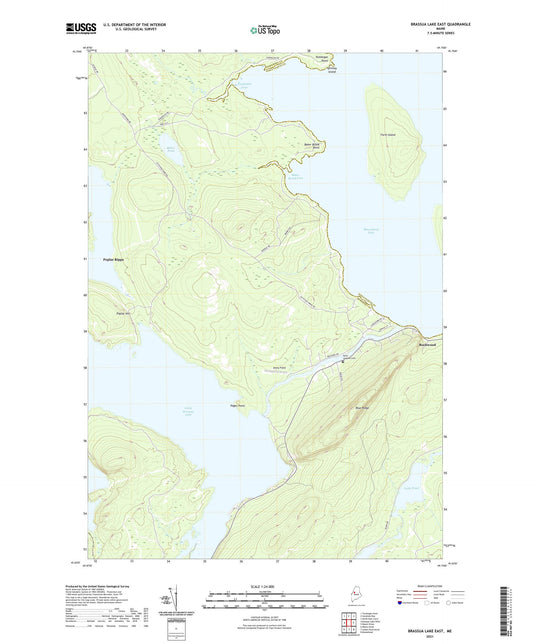 Brassua Lake East Maine US Topo Map Image