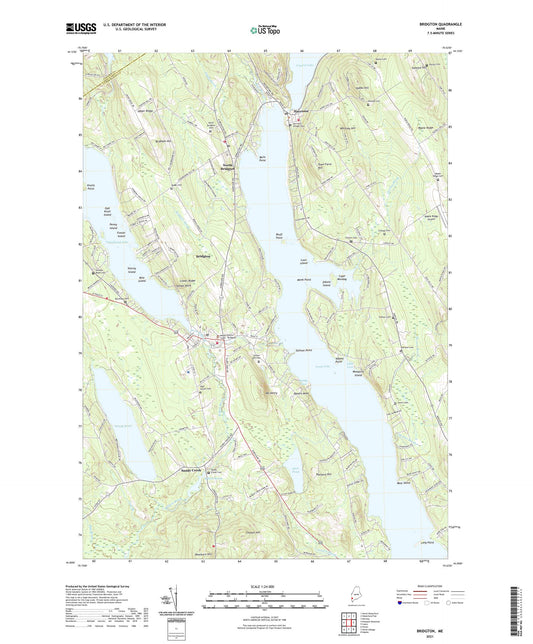 Bridgton Maine US Topo Map Image