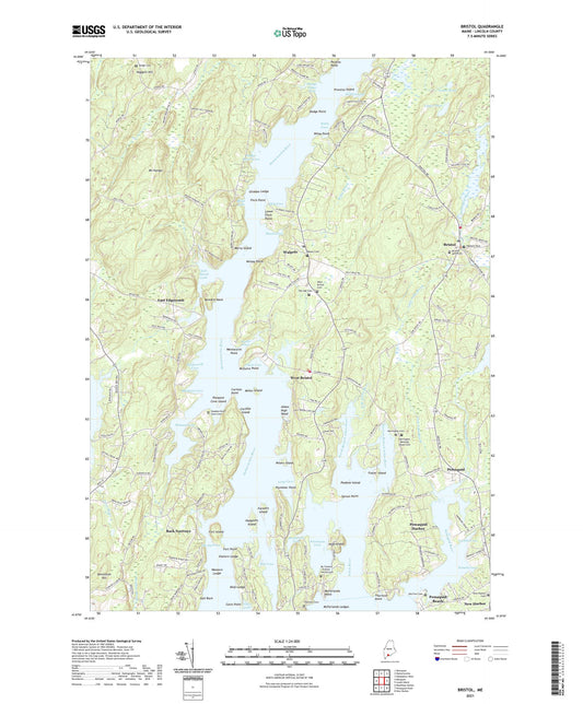 Bristol Maine US Topo Map Image