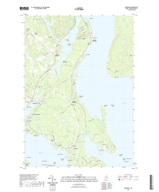 Brooklin Maine US Topo Map Image