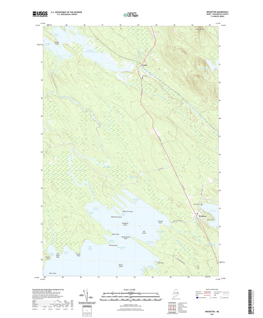 Brookton Maine US Topo Map Image