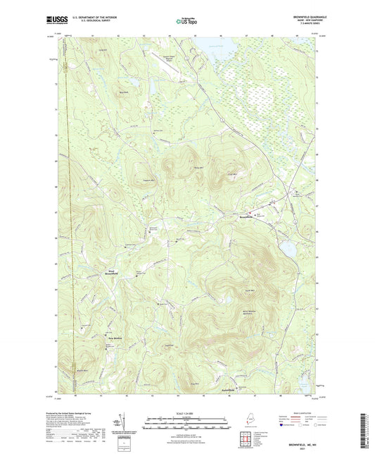 Brownfield Maine US Topo Map Image