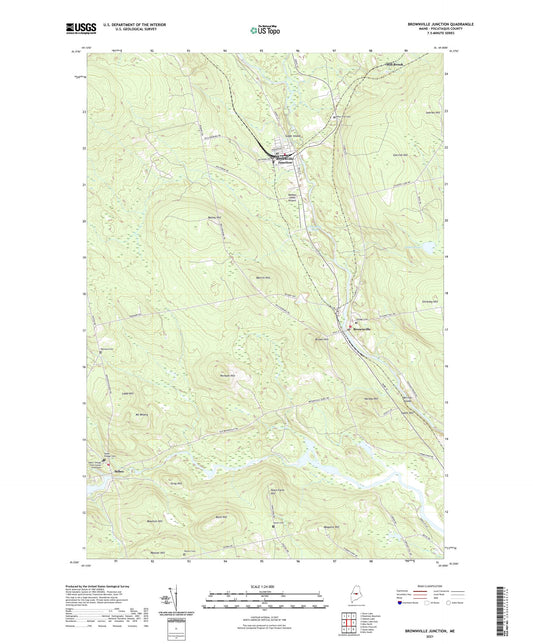 Brownville Junction Maine US Topo Map Image