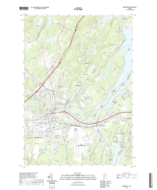 Brunswick Maine US Topo Map Image