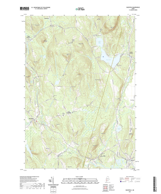 Buckfield Maine US Topo Map Image