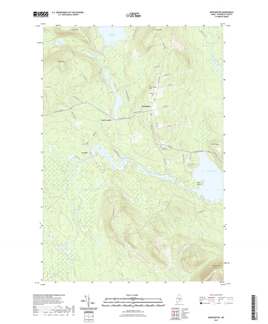 Burlington Maine US Topo Map Image