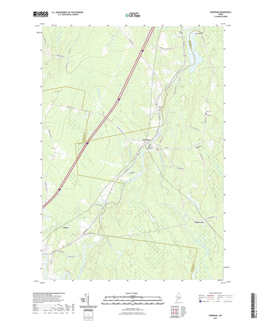 Burnham Maine US Topo Map Image