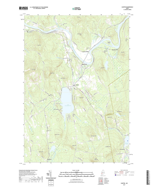 Canton Maine US Topo Map Image