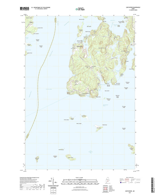 Cape Rosier Maine US Topo Map Image