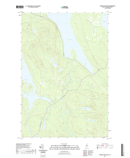 Caribou Lake South Maine US Topo Map Image