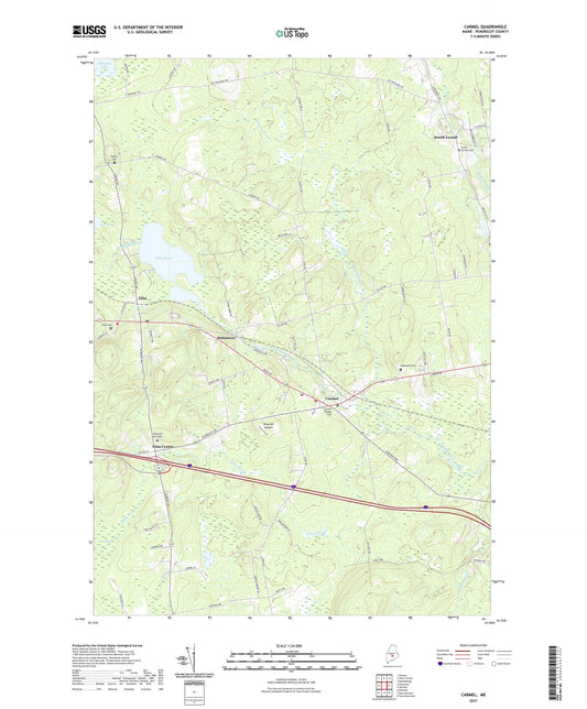 Carmel Maine US Topo Map Image