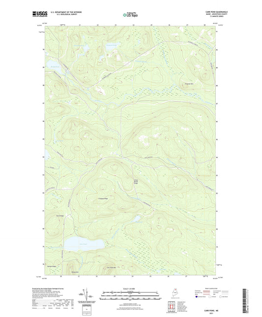 Carr Pond Maine US Topo Map Image