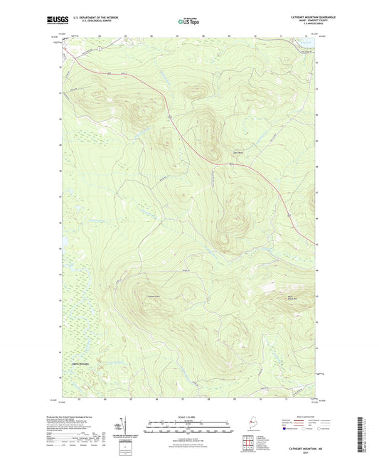 Catheart Mountain Maine US Topo Map Image