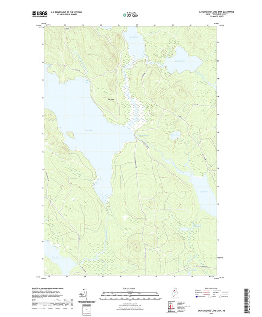 Caucomgomoc Lake East Maine US Topo Map Image