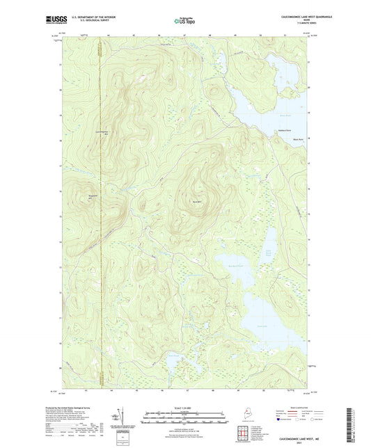 Caucomgomoc Lake West Maine US Topo Map Image
