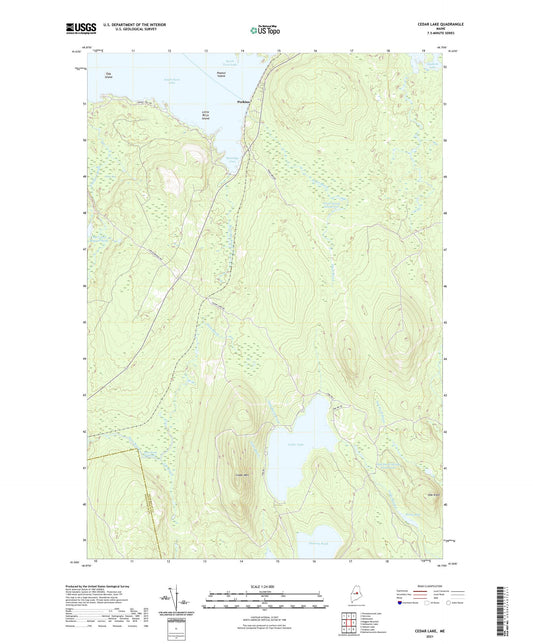 Cedar Lake Maine US Topo Map Image