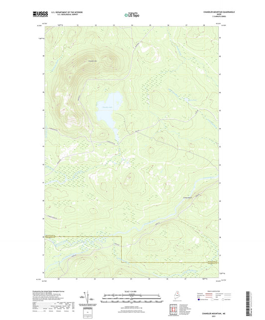 Chandler Mountain Maine US Topo Map Image