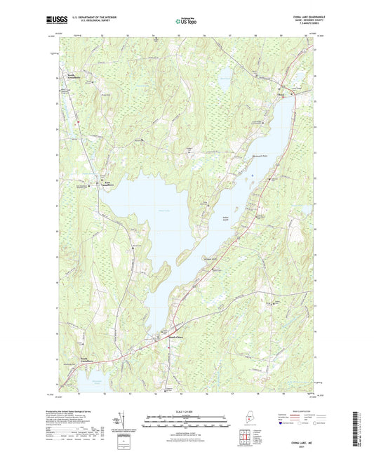 China Lake Maine US Topo Map Image