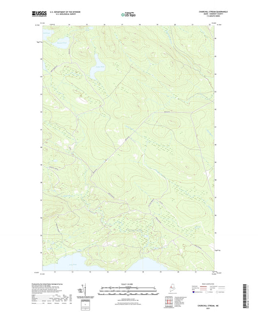 Churchill Stream Maine US Topo Map Image