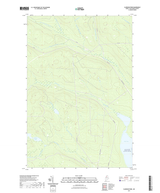 Clarkson Pond Maine US Topo Map Image