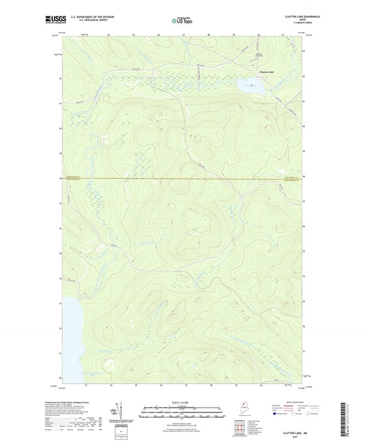 Clayton Lake Maine US Topo Map Image