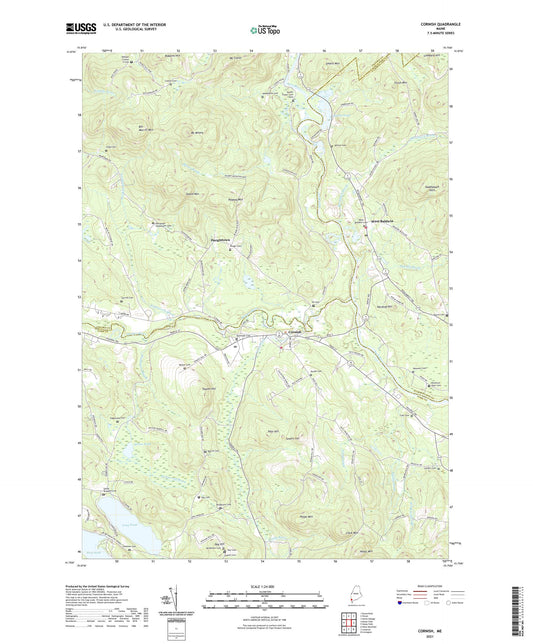 Cornish Maine US Topo Map Image