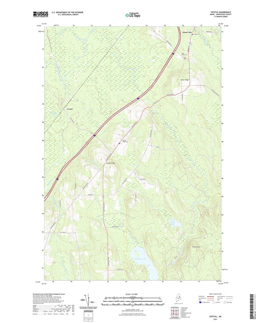 Crystal Maine US Topo Map Image