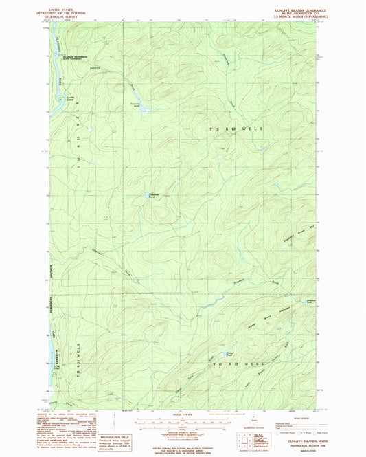 Classic USGS Cunliffe Islands Maine 7.5'x7.5' Topo Map Image