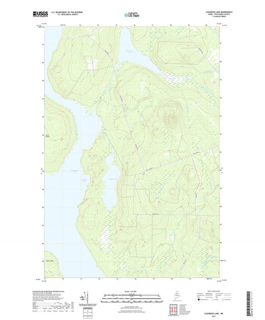 Cuxabexis Lake Maine US Topo Map Image