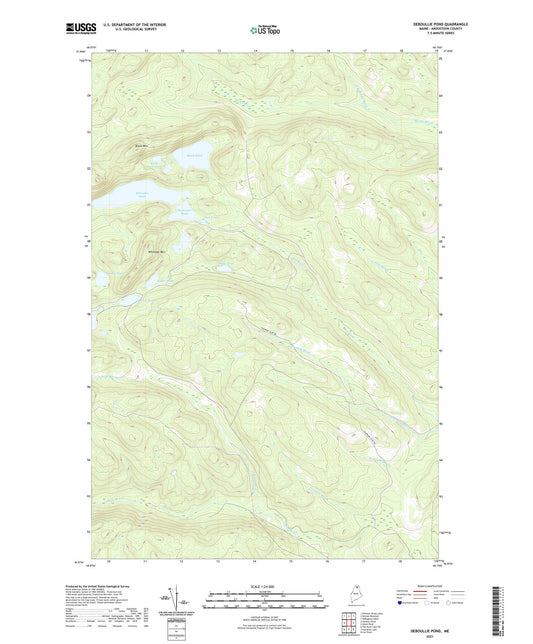 Deboullie Pond Maine US Topo Map Image