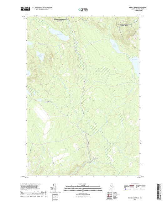 Dimmick Mountain Maine US Topo Map Image