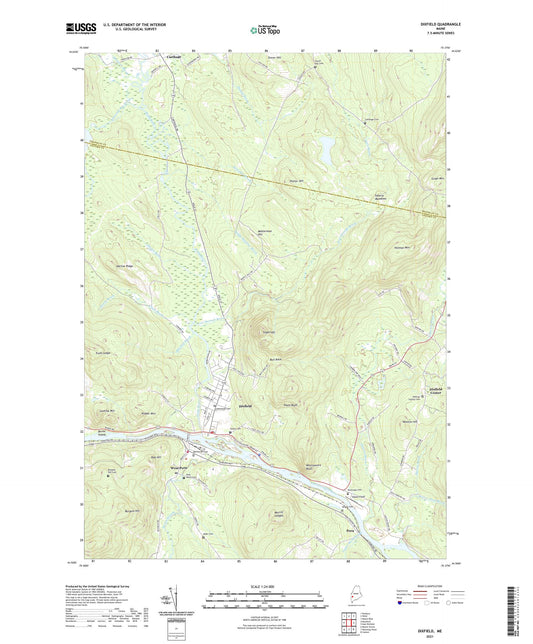 Dixfield Maine US Topo Map Image