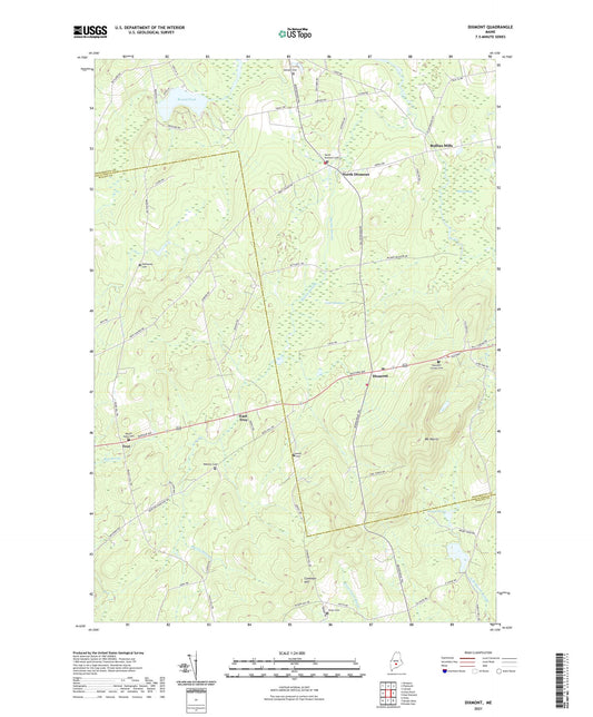 Dixmont Maine US Topo Map Image