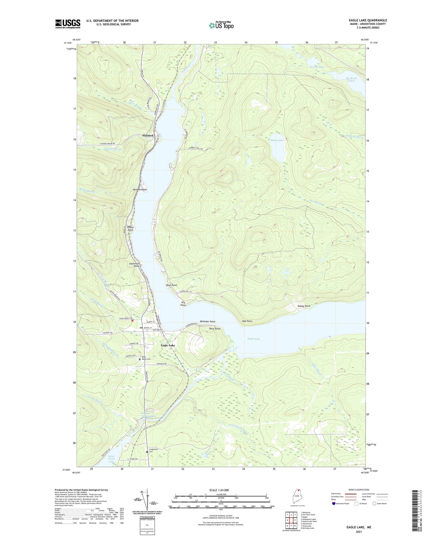 Eagle Lake Maine US Topo Map Image