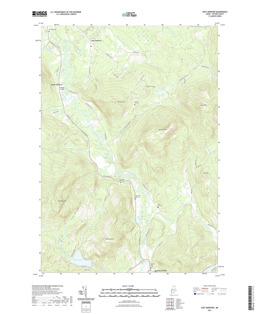 East Andover Maine US Topo Map Image