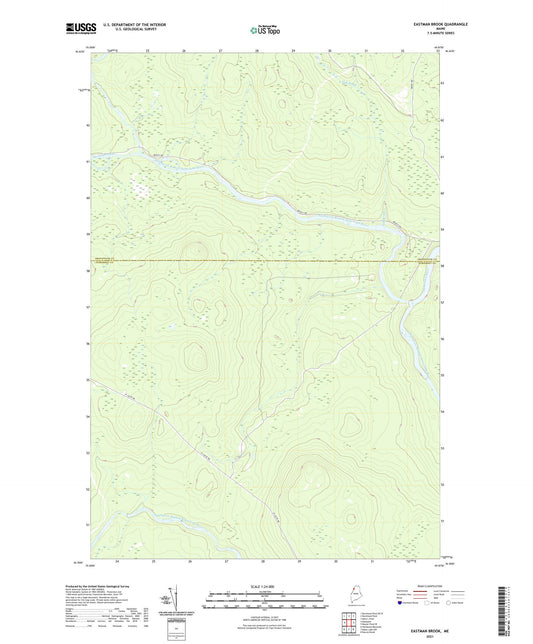Eastman Brook Maine US Topo Map Image